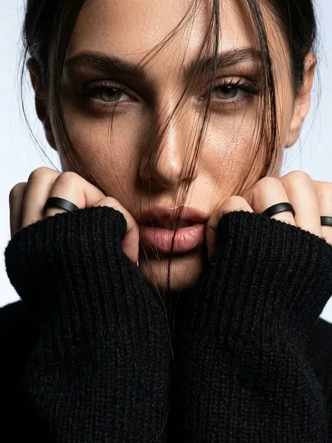 Lily in an editorial close-up portrait
